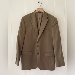 Ralph Lauren 100% Wool Lightweight Two-Button Blazer/Sport Coat, Army Green